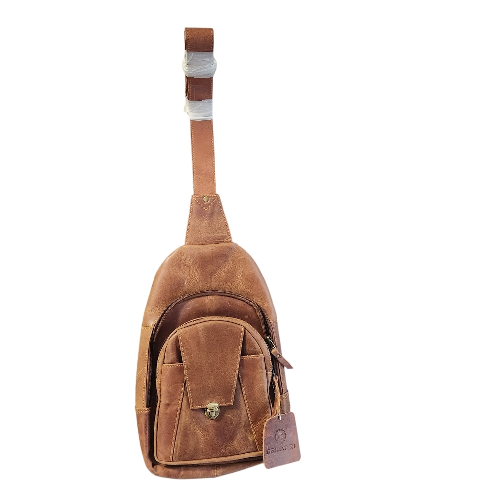 Bellvari Brown Leather Backpack